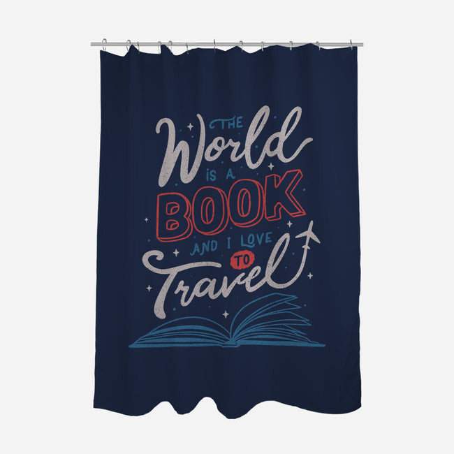 The World Is A Book-none polyester shower curtain-tobefonseca