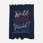 The World Is A Book-none polyester shower curtain-tobefonseca