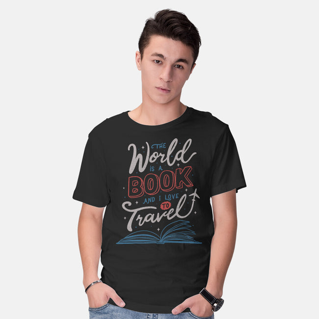 The World Is A Book-mens basic tee-tobefonseca