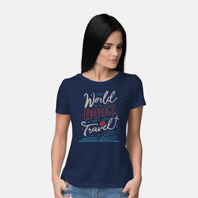The World Is A Book-womens basic tee-tobefonseca