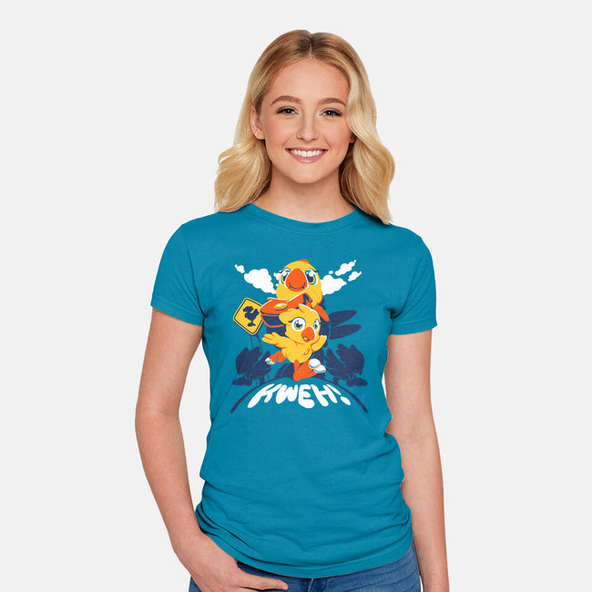 Kweh Chocobo-womens fitted tee-estudiofitas