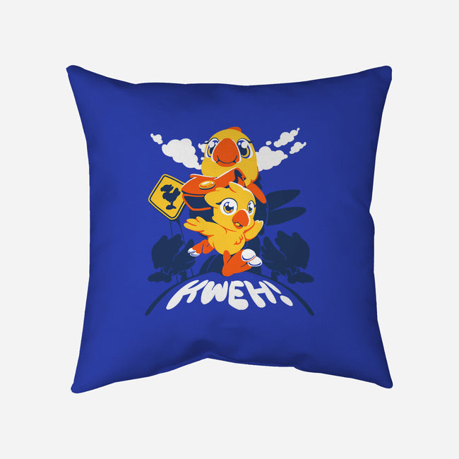 Kweh Chocobo-none removable cover throw pillow-estudiofitas