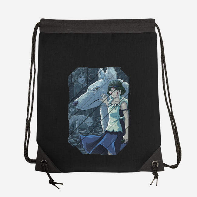 Mononoke Tiles-none drawstring bag-danielmorris1993