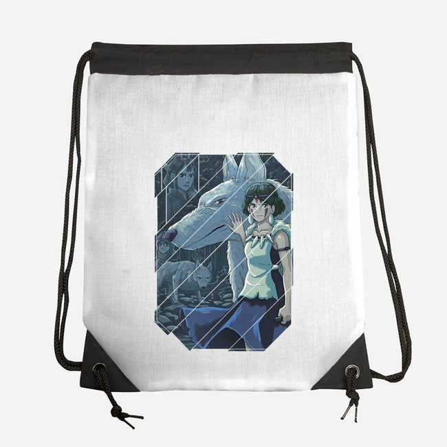 Mononoke Tiles-none drawstring bag-danielmorris1993
