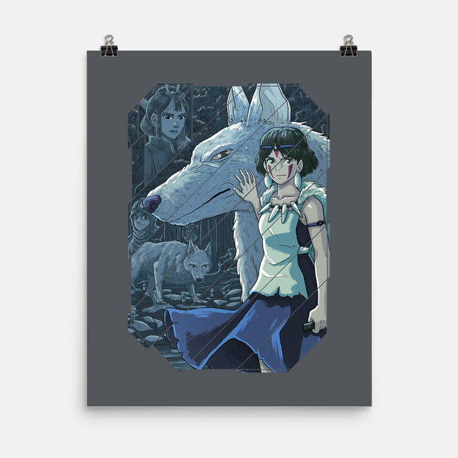 Mononoke Tiles-none matte poster-danielmorris1993