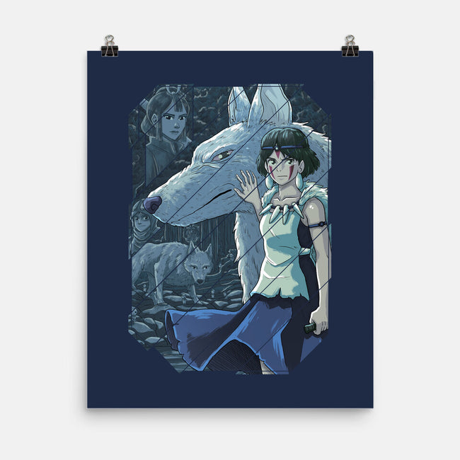 Mononoke Tiles-none matte poster-danielmorris1993