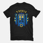 The Blue Phone Box-womens fitted tee-Logozaste