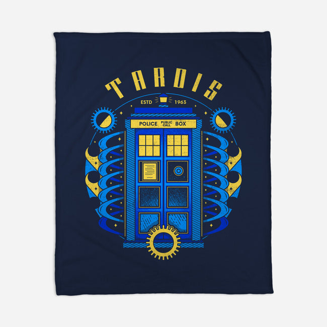 The Blue Phone Box-none fleece blanket-Logozaste