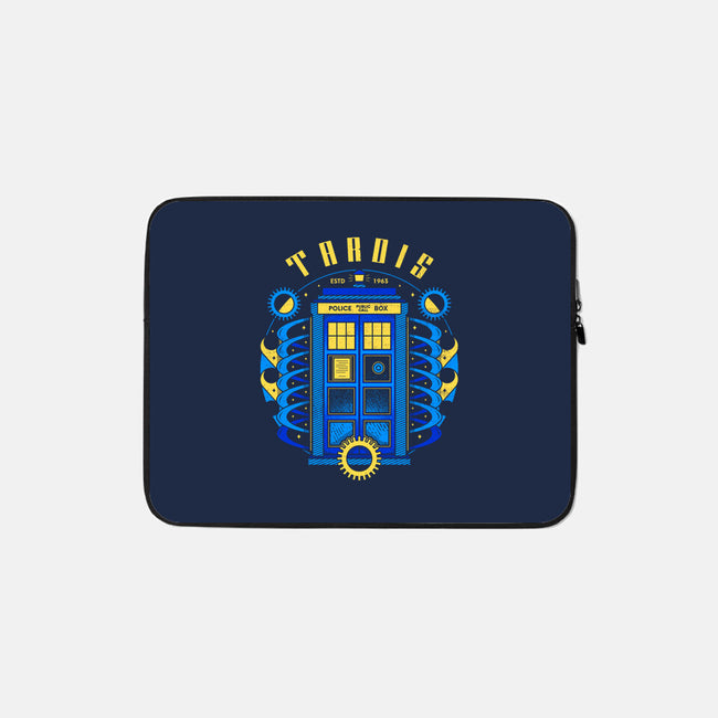 The Blue Phone Box-none zippered laptop sleeve-Logozaste