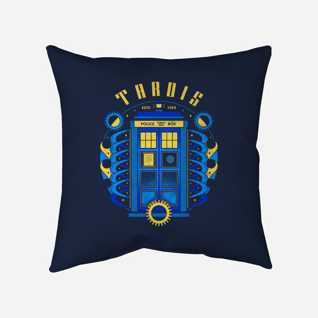 The Blue Phone Box-none removable cover throw pillow-Logozaste