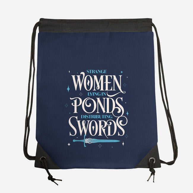 Strange Women-none drawstring bag-zawitees