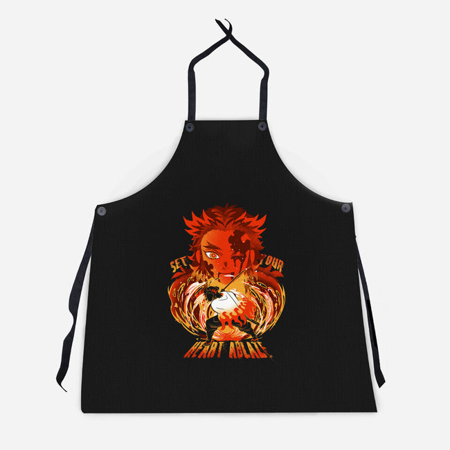 Set Your Heart Ablaze-unisex kitchen apron-constantine2454