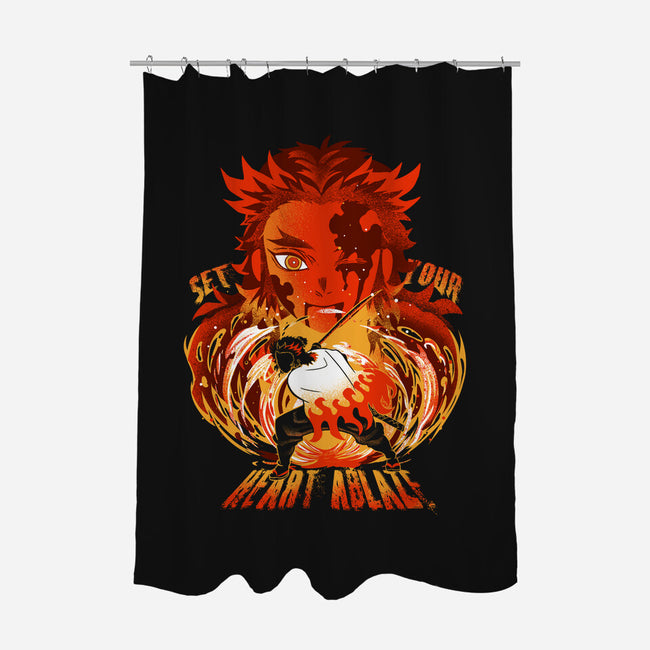 Set Your Heart Ablaze-none polyester shower curtain-constantine2454