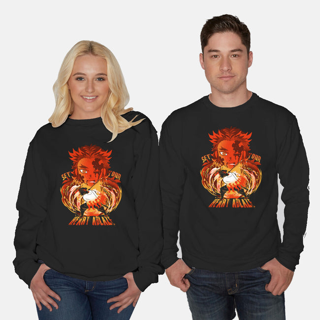 Set Your Heart Ablaze-unisex crew neck sweatshirt-constantine2454