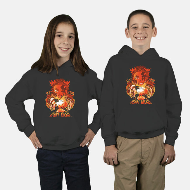 Set Your Heart Ablaze-youth pullover sweatshirt-constantine2454