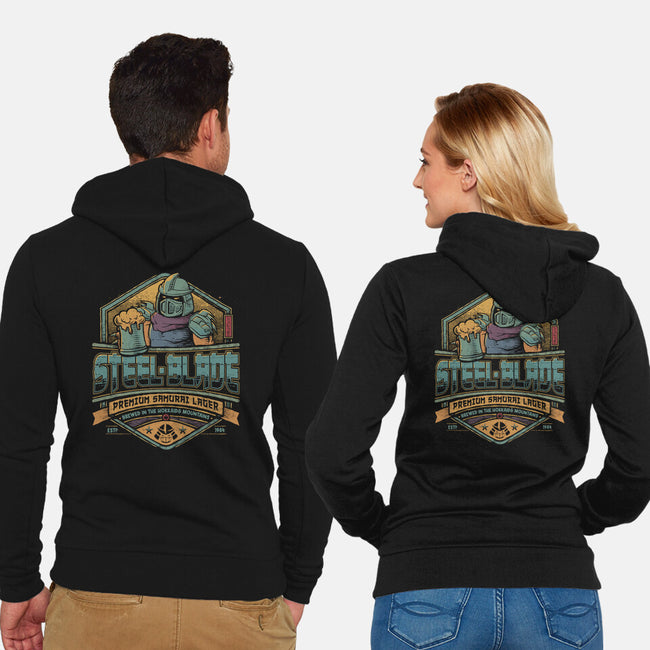 Steel Blade Lager-unisex zip-up sweatshirt-teesgeex