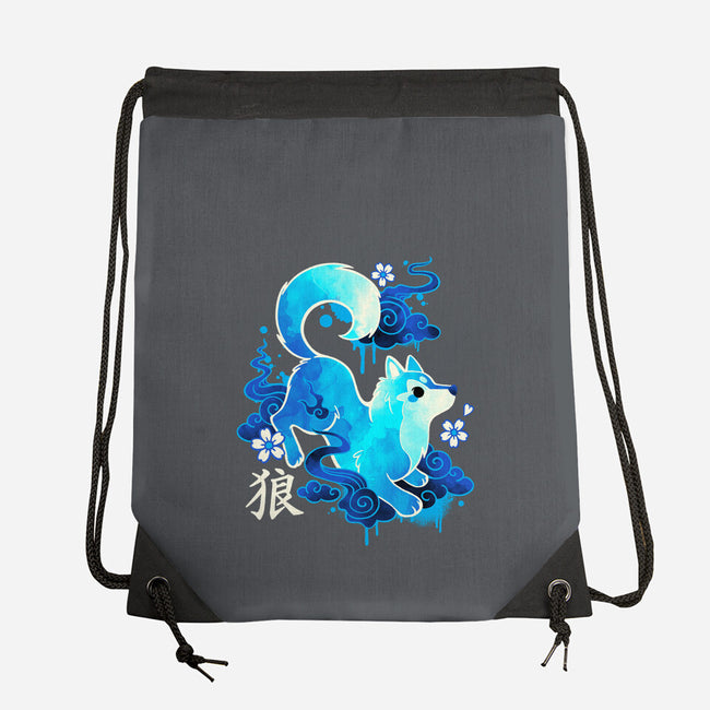 Wolf Spirit-none drawstring bag-NemiMakeit