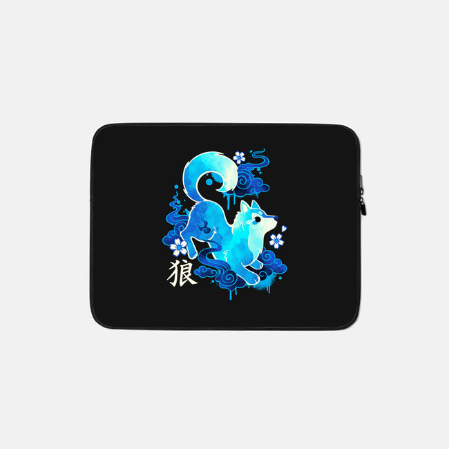 Wolf Spirit-none zippered laptop sleeve-NemiMakeit