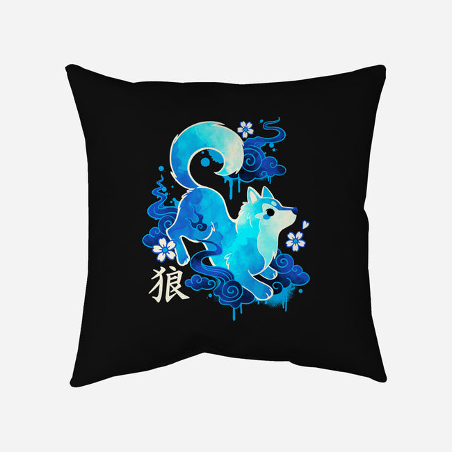 Wolf Spirit-none removable cover w insert throw pillow-NemiMakeit