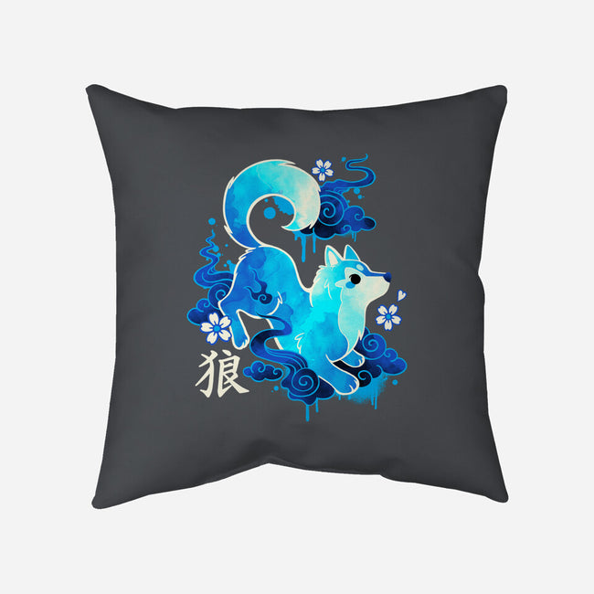 Wolf Spirit-none removable cover w insert throw pillow-NemiMakeit