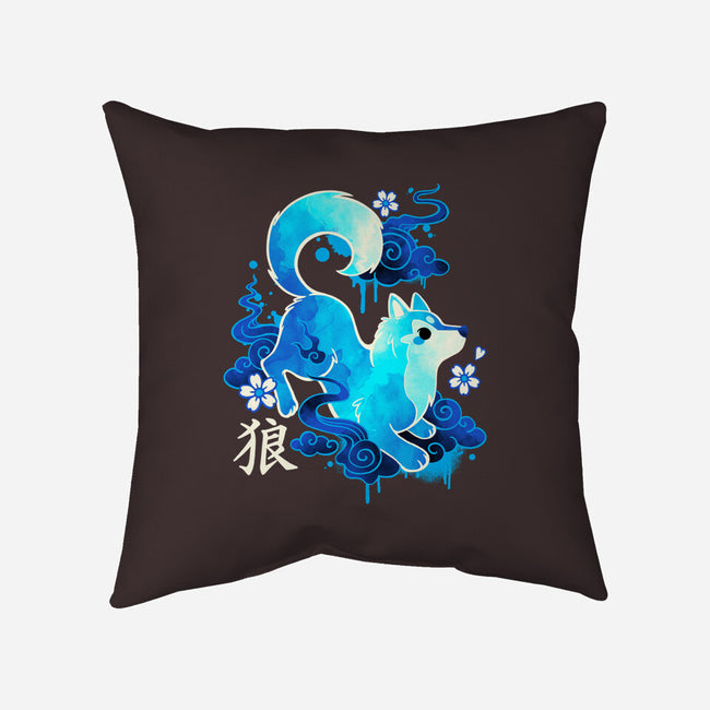 Wolf Spirit-none removable cover w insert throw pillow-NemiMakeit