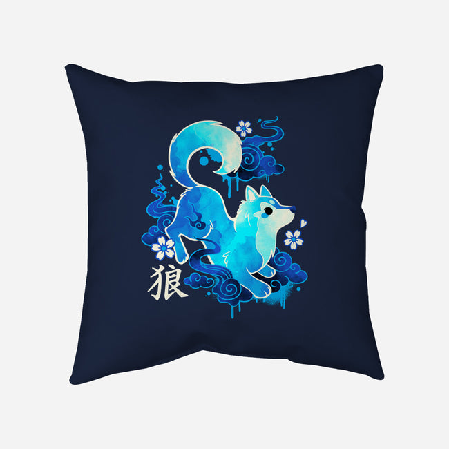 Wolf Spirit-none removable cover w insert throw pillow-NemiMakeit