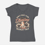 Recruit Your Demons-womens v-neck tee-eduely