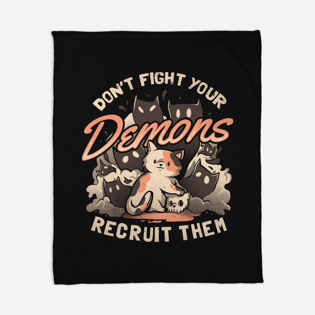 Recruit Your Demons-none fleece blanket-eduely
