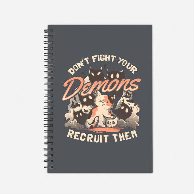Recruit Your Demons-none dot grid notebook-eduely