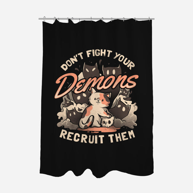 Recruit Your Demons-none polyester shower curtain-eduely