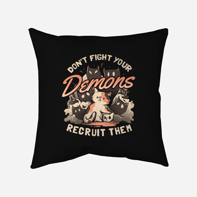 Recruit Your Demons-none removable cover w insert throw pillow-eduely