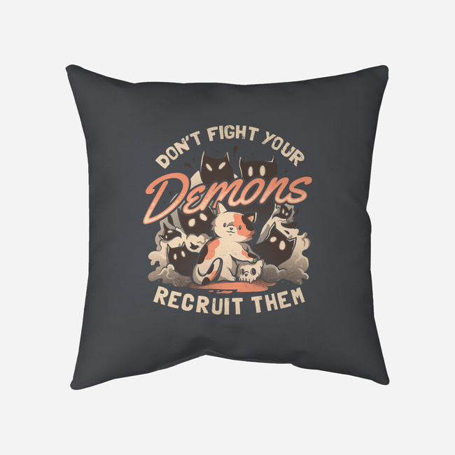 Recruit Your Demons-none removable cover w insert throw pillow-eduely