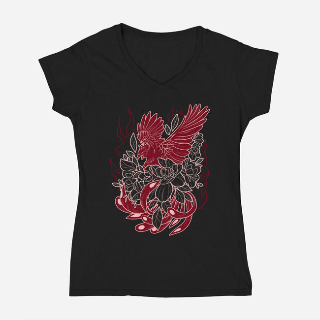 Fire Style-womens v-neck tee-yumie