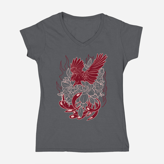 Fire Style-womens v-neck tee-yumie