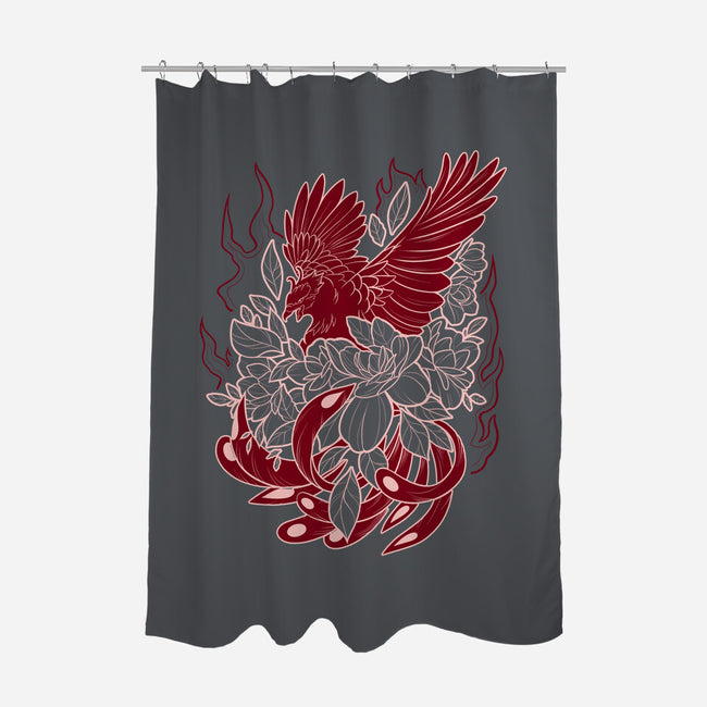 Fire Style-none polyester shower curtain-yumie