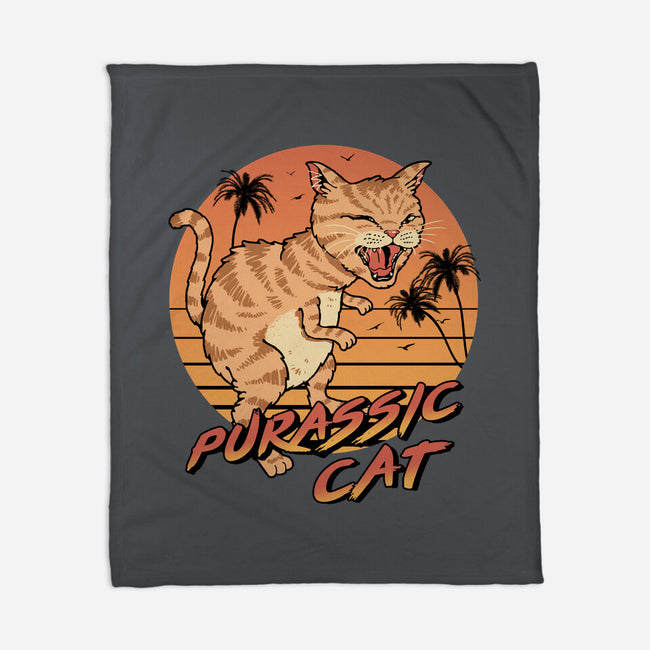 Purassic Cat-none fleece blanket-vp021