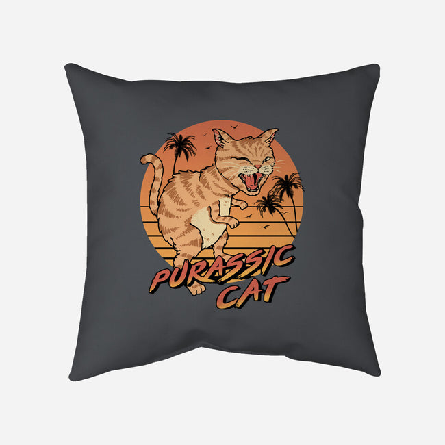 Purassic Cat-none removable cover throw pillow-vp021