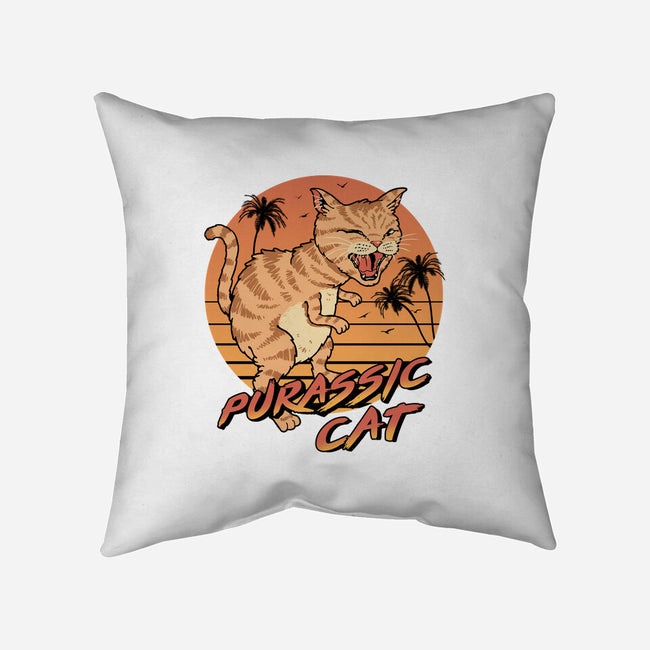 Purassic Cat-none removable cover throw pillow-vp021