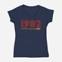 Flynn's Arcade 1982-womens v-neck tee-DrMonekers