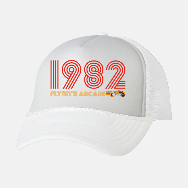 Flynn's Arcade 1982-unisex trucker hat-DrMonekers