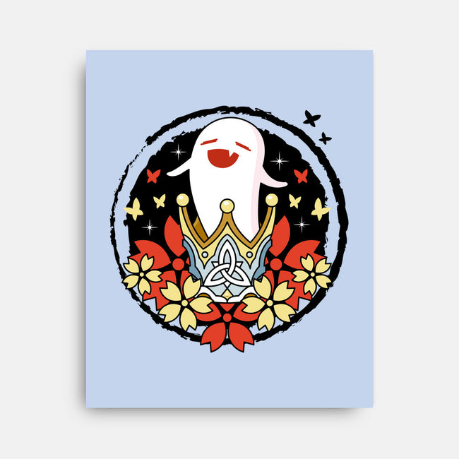 Crowned Hu Tao Ghost-none stretched canvas-Logozaste