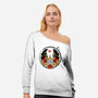 Crowned Hu Tao Ghost-womens off shoulder sweatshirt-Logozaste