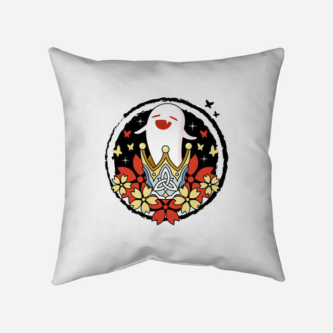 Crowned Hu Tao Ghost-none removable cover throw pillow-Logozaste