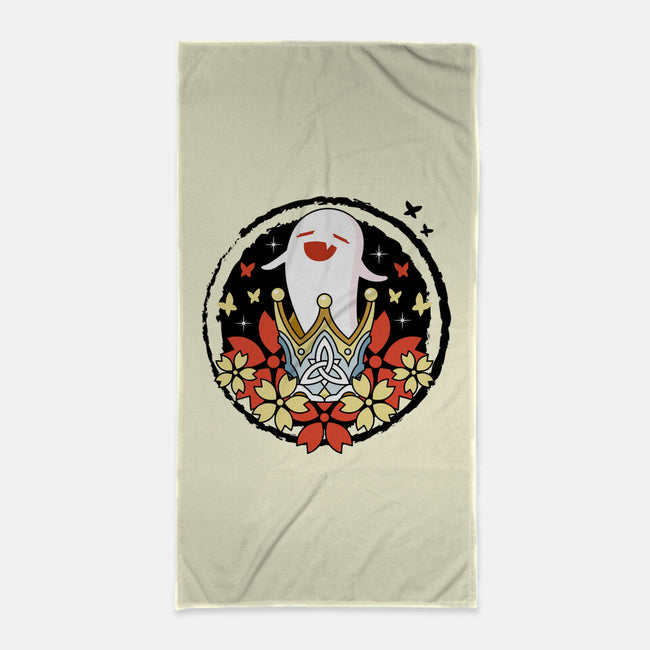 Crowned Hu Tao Ghost-none beach towel-Logozaste