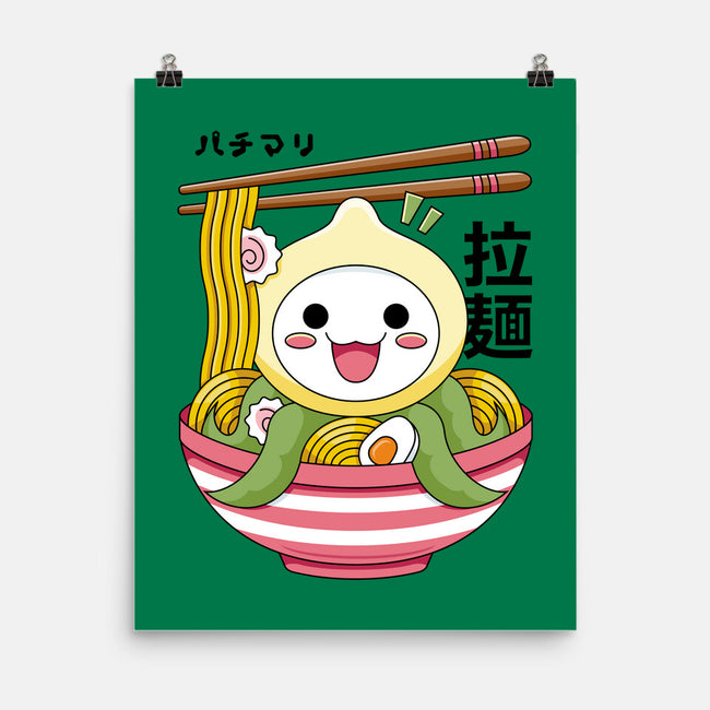 Kawaii Onion Octopus Ramen-none matte poster-Logozaste