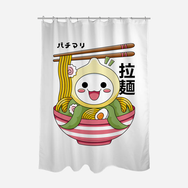 Kawaii Onion Octopus Ramen-none polyester shower curtain-Logozaste