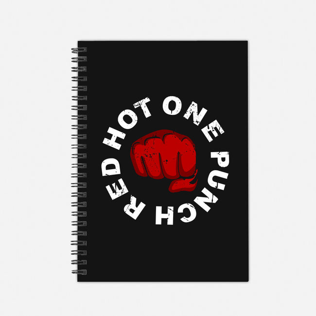 Red Hot One Punch-none dot grid notebook-Melonseta