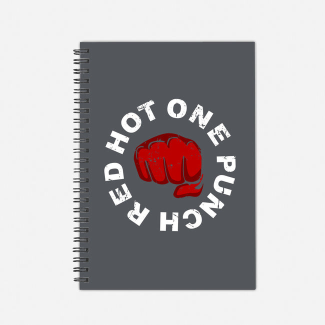Red Hot One Punch-none dot grid notebook-Melonseta