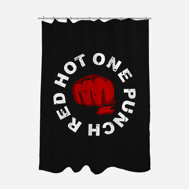 Red Hot One Punch-none polyester shower curtain-Melonseta