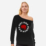 Red Hot One Punch-womens off shoulder sweatshirt-Melonseta